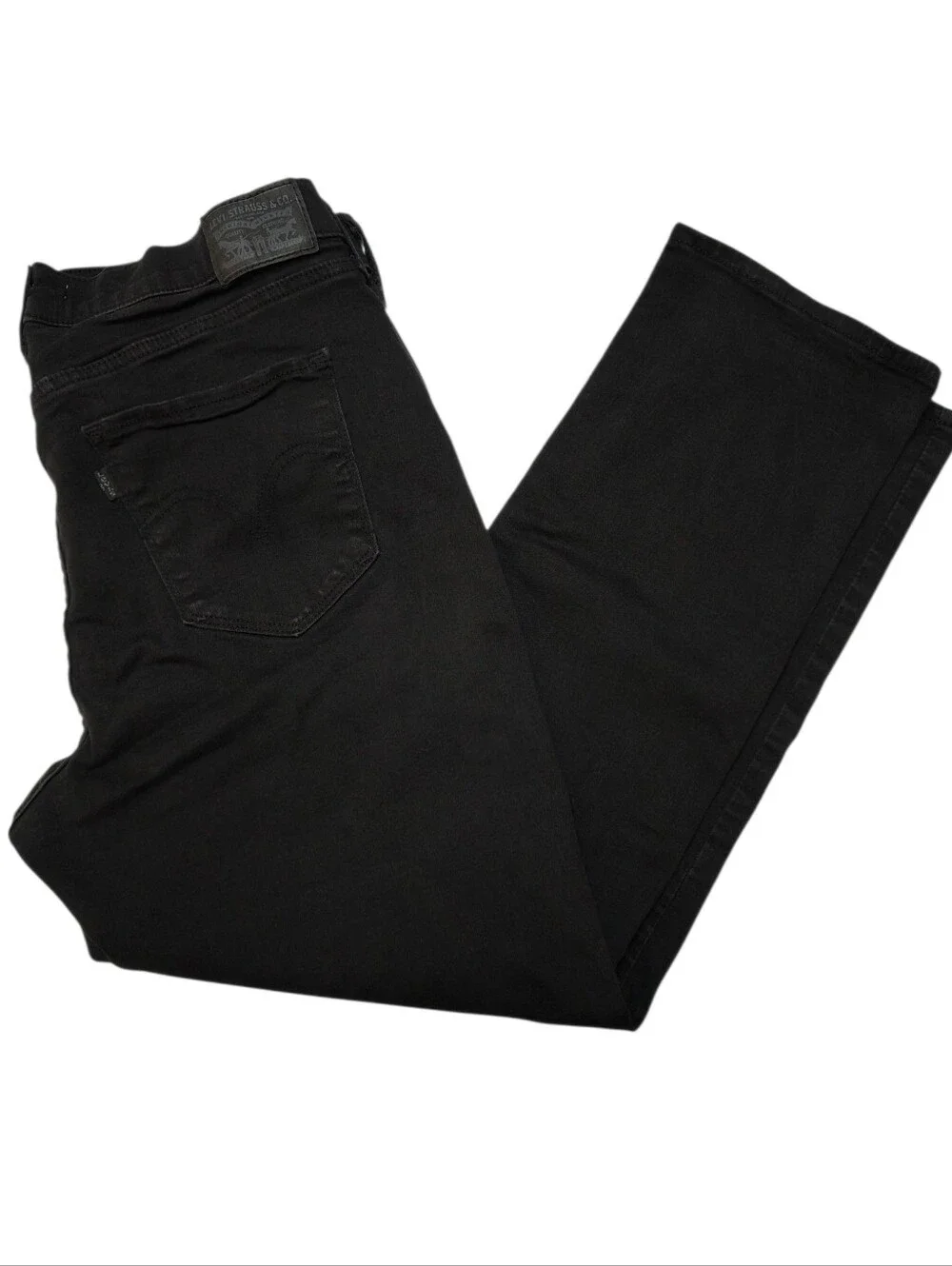 Levi's Black Classic Straight Leg Jeans Size 14 Petite